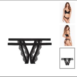 NWT Victoria Secret Lace Crotchless Panties